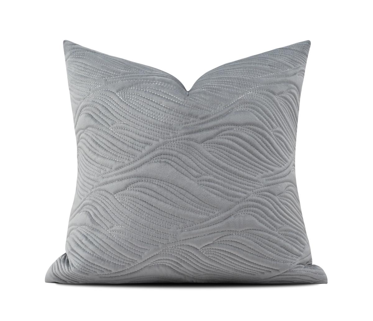 Grey Quilted Texture Cushion Cover