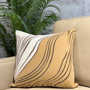 Brown Brushstroke Abstract Cushion Cover
