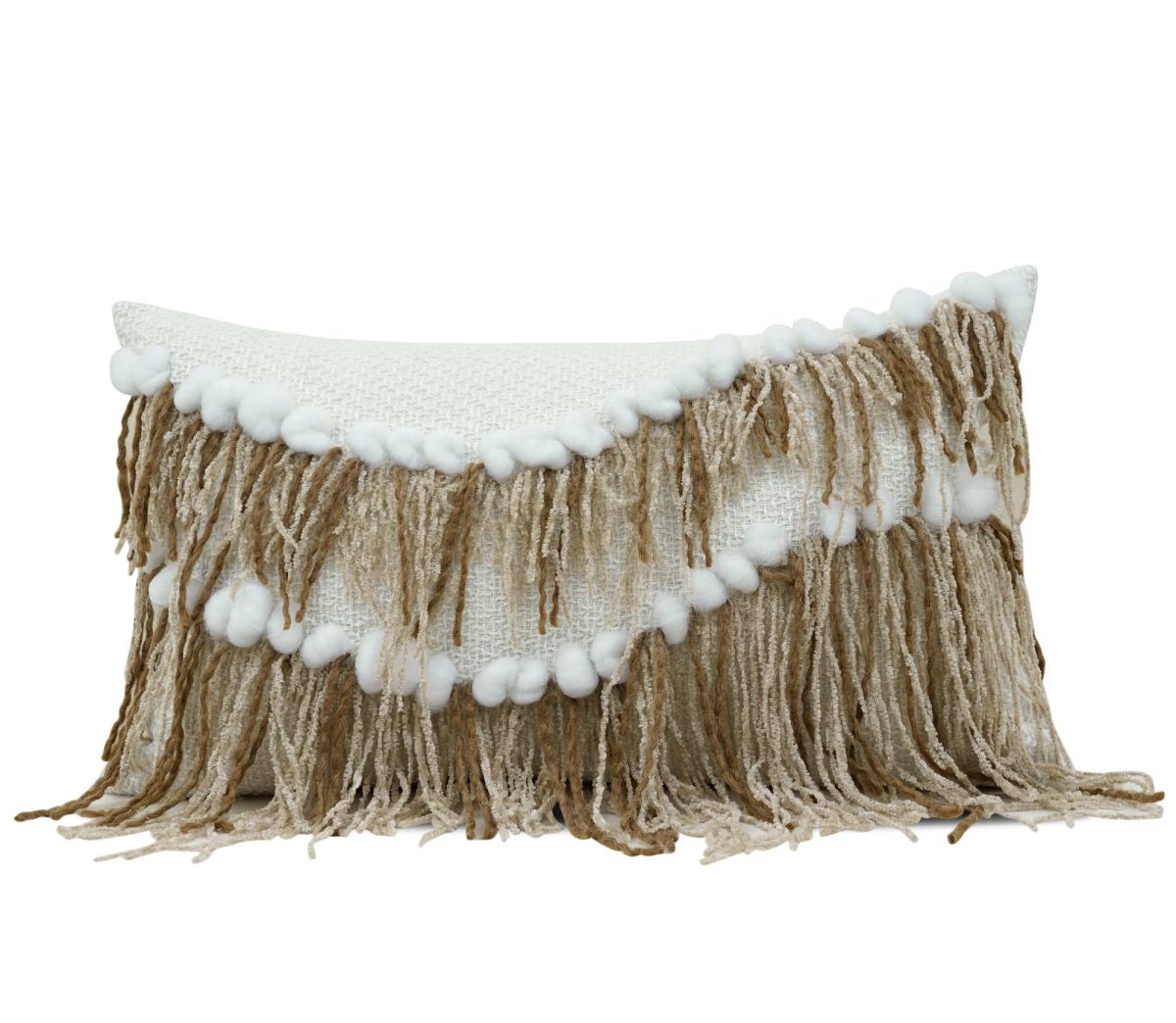 Caramel Structured Weave Lumbar Cushion Cover