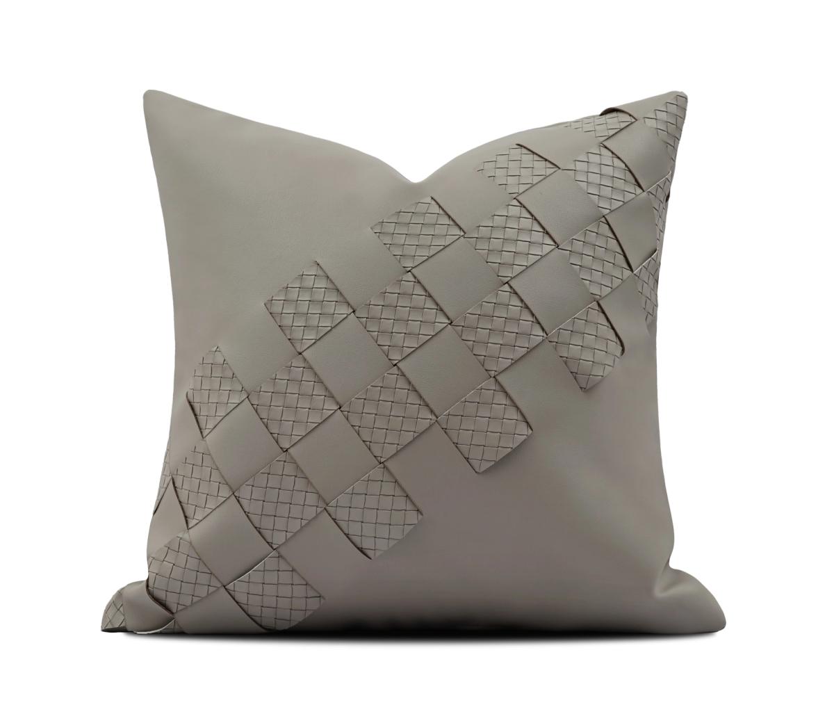 Grey Quilted Texture Cushion Cover
