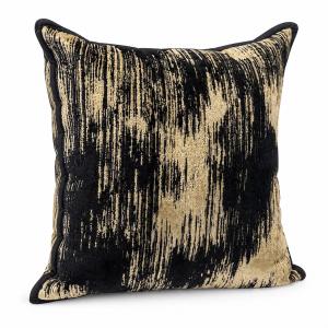 Black & Gold Brushstroke Cushion