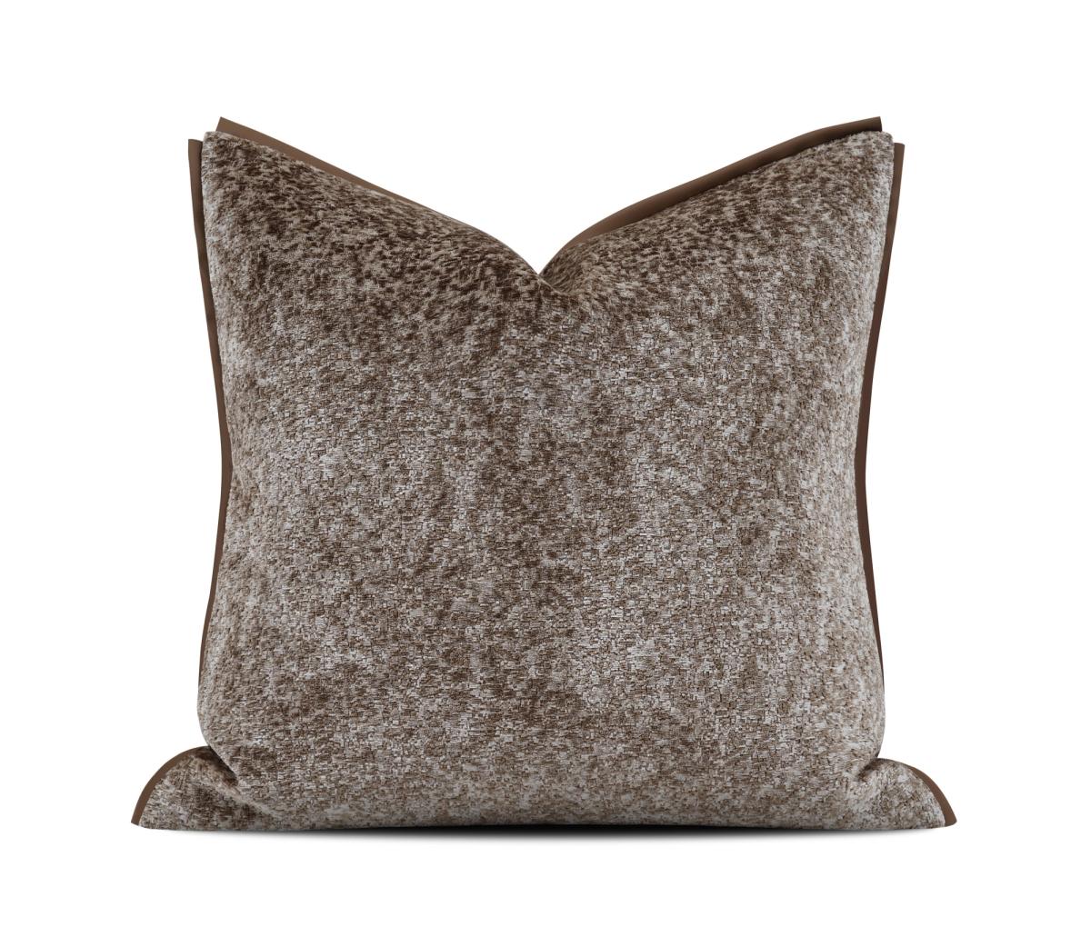 Mocha Velvet Texture Cushion Cover