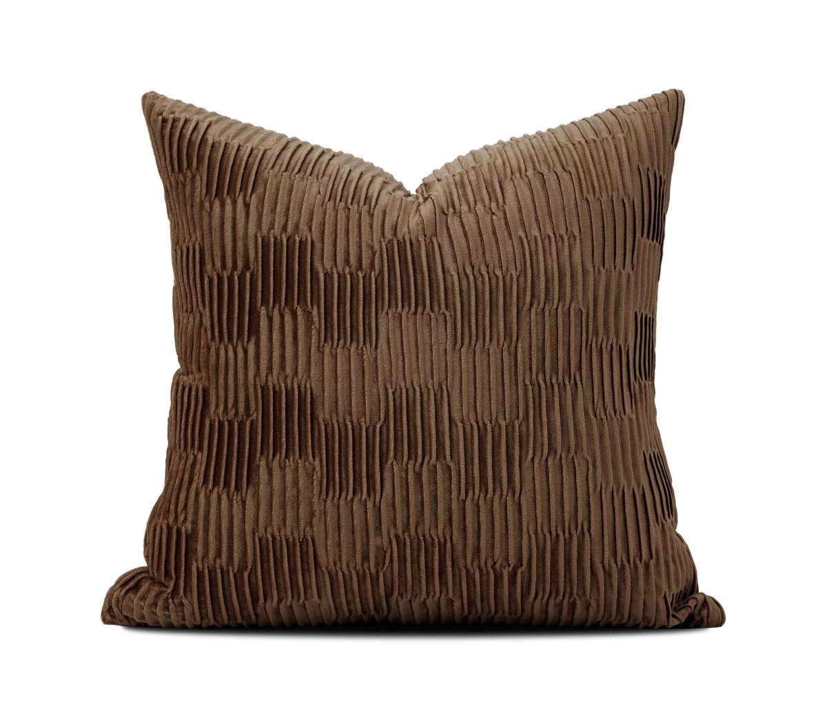 Brown Chevron Weave Cushion Cover