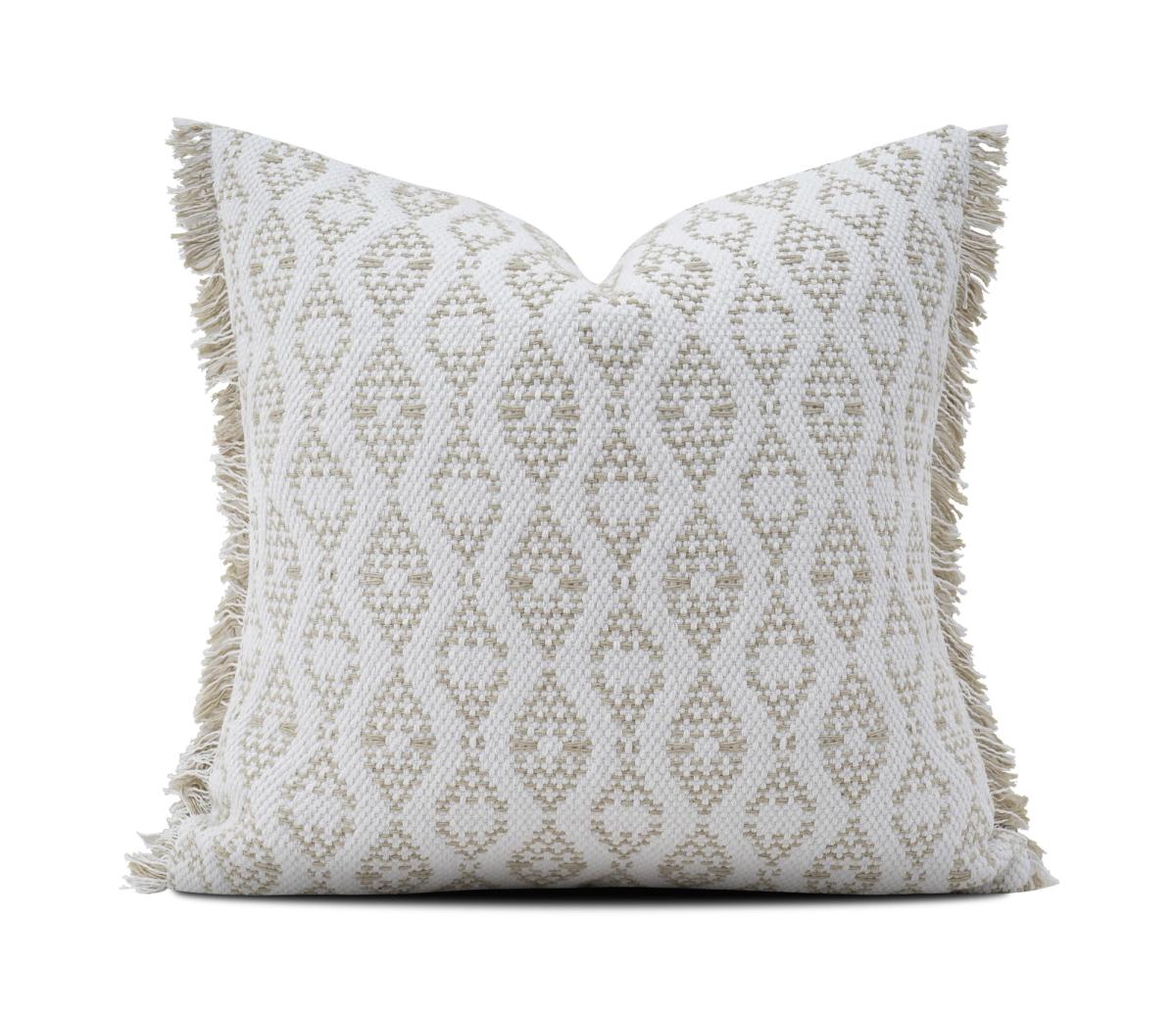 Grey & White Trellis Cushion Cover