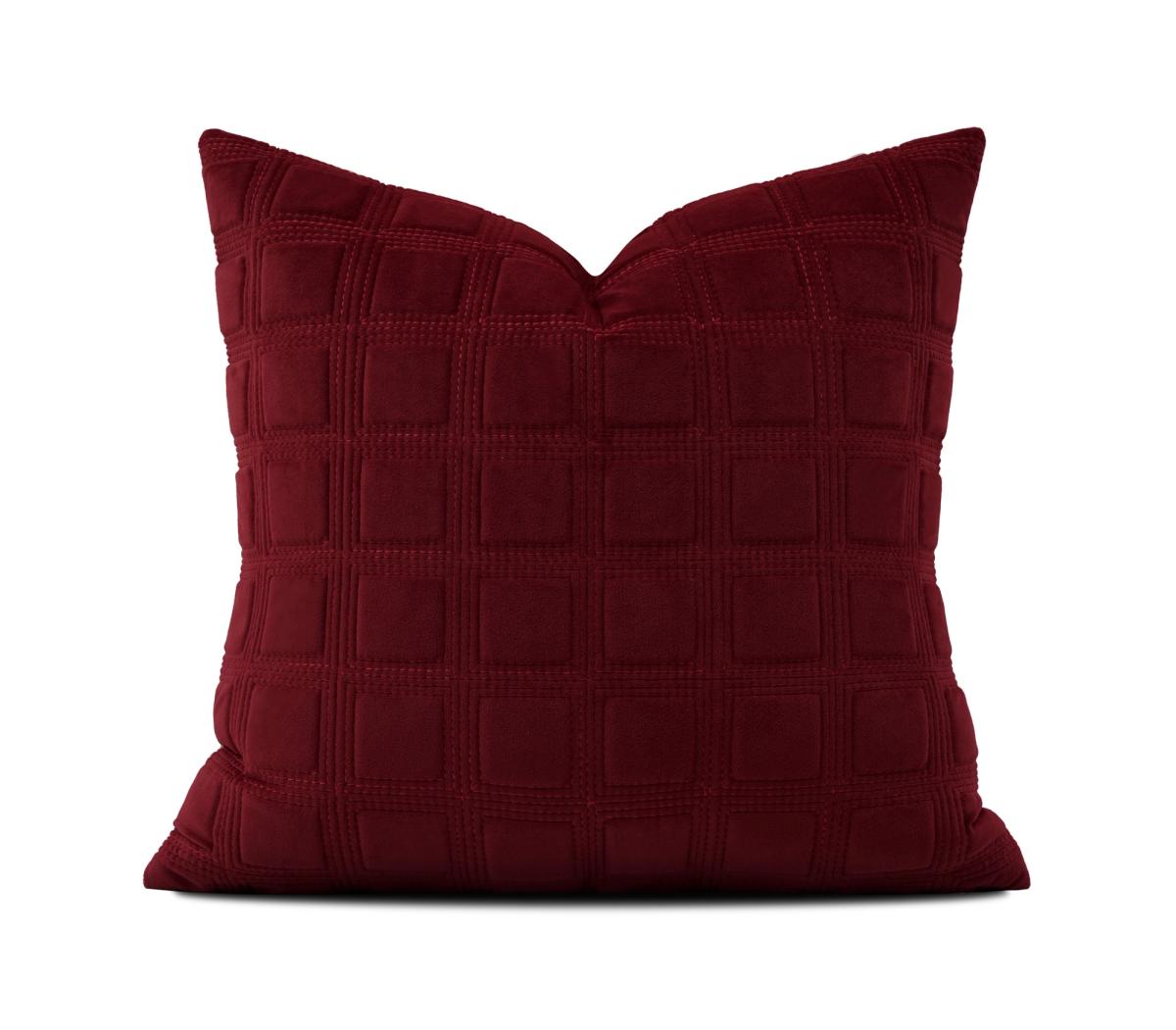 Maroon Basket-Weave Cushion Cover