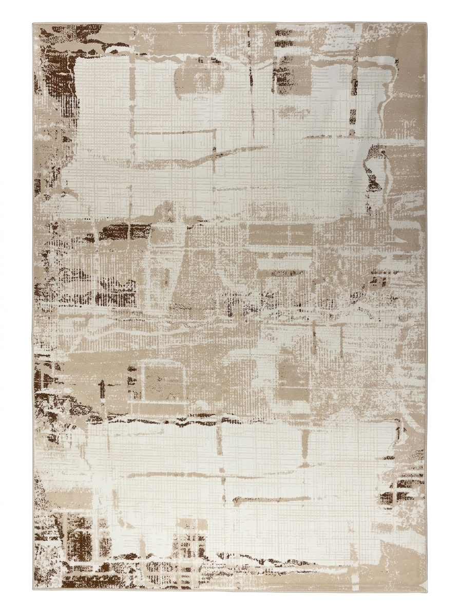 Aged Parchment Rug — Sand & Russet Distressed