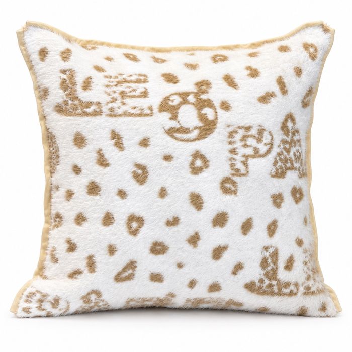 Ivory & Caramel Animal Motif Cushion
