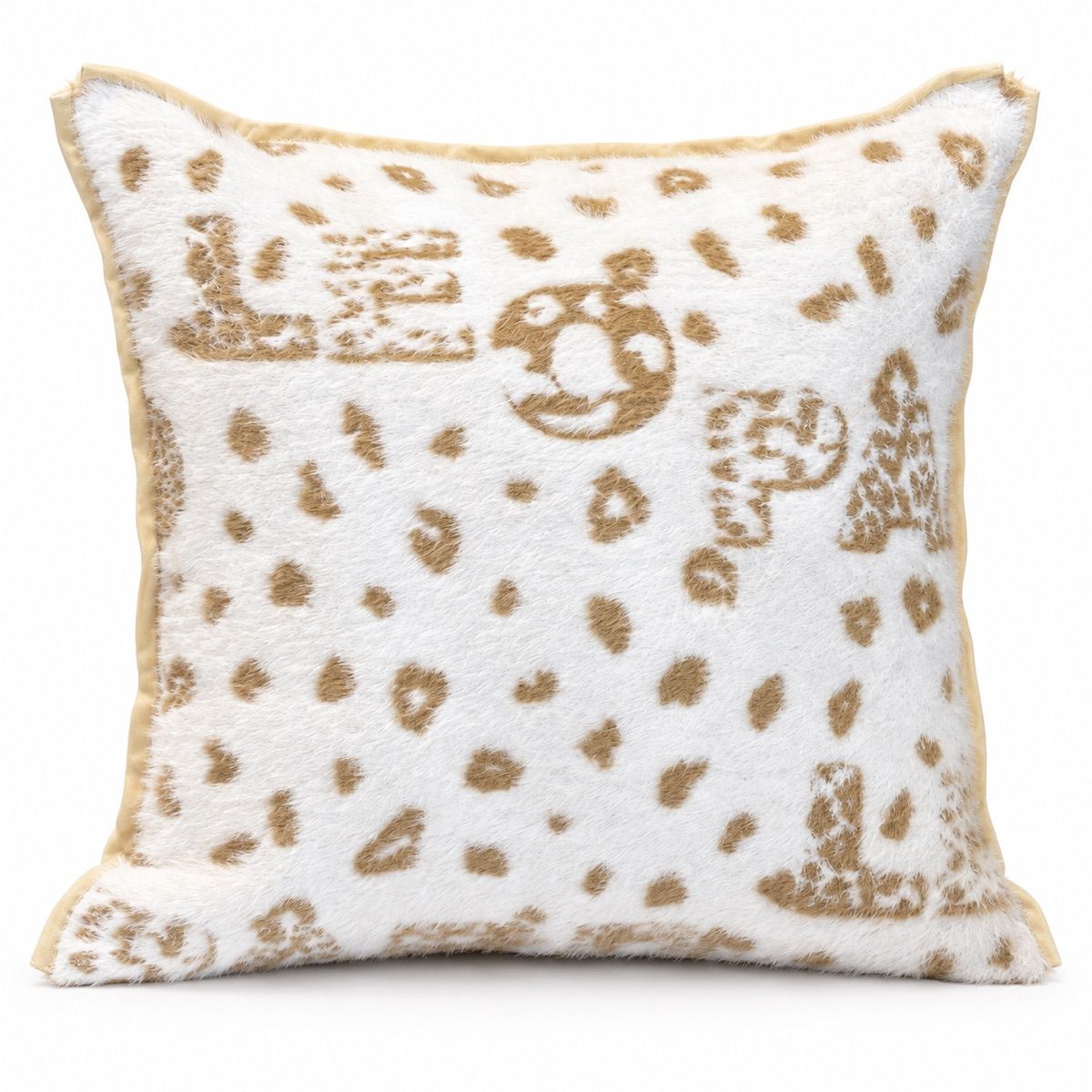 Ivory & Caramel Animal Motif Cushion