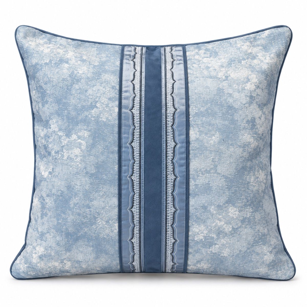 Powder Blue Centre Stripe Cushion