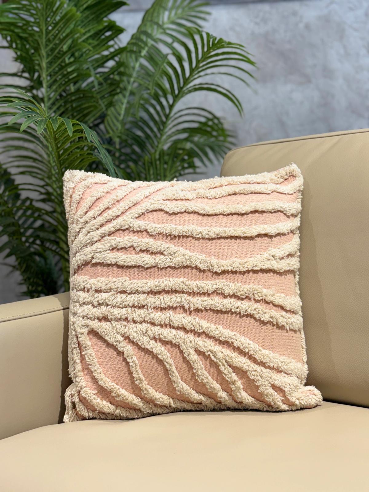 Tufted Geometric Lumbar Cushion Cover