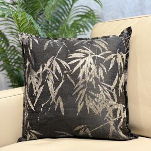 Charcoal Damask Jacquard Cushion Cover