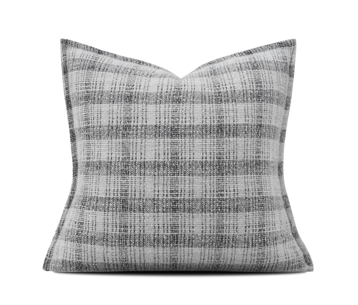 Grey & Cream Plaid Check Cushion Cover