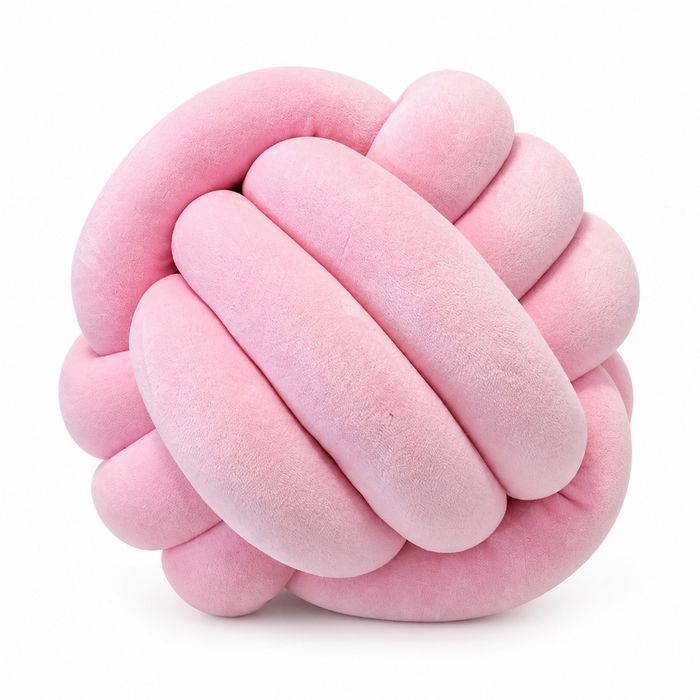 Blush Knot Ball Cushion