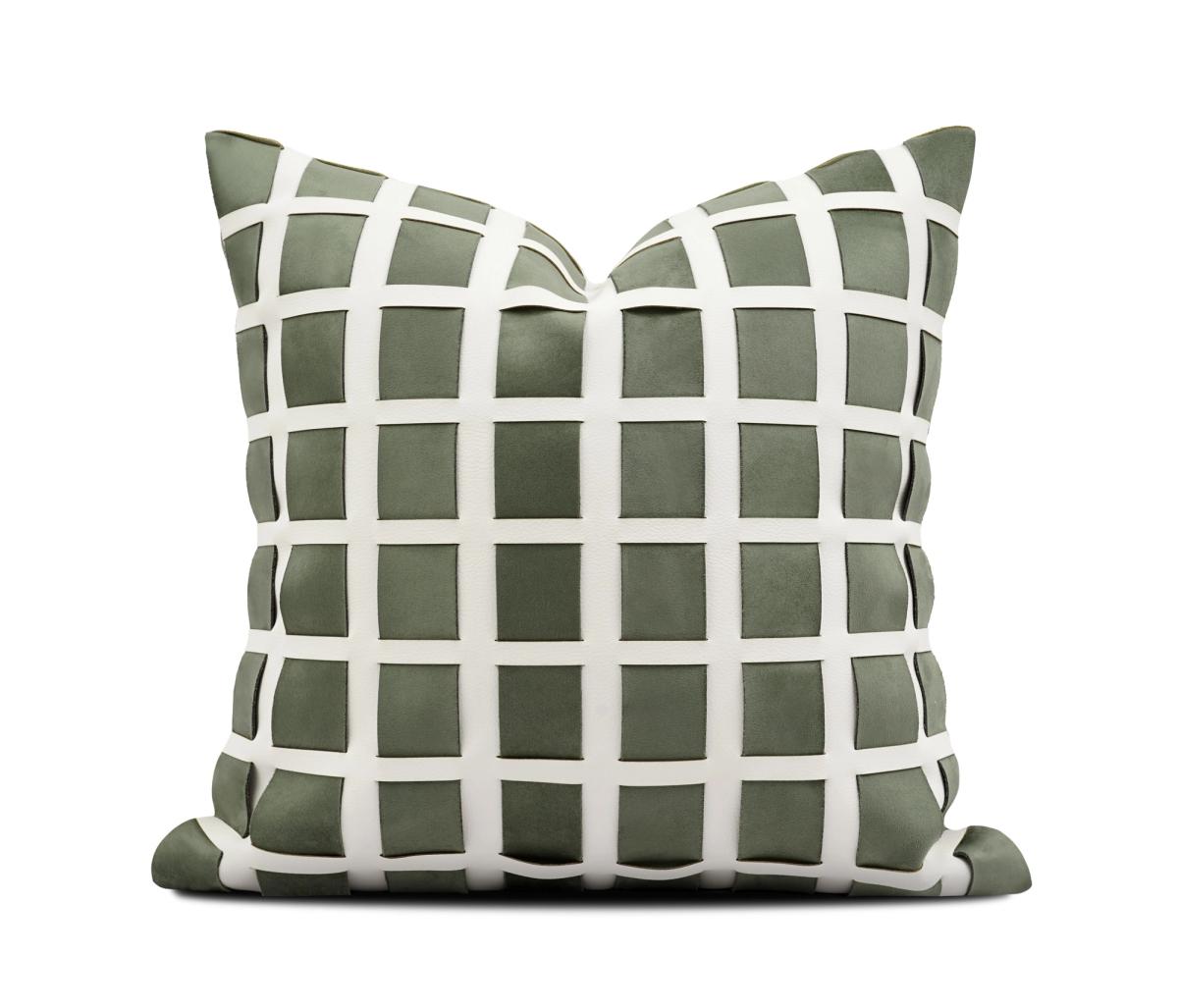 Green Geometric Trellis Cushion Cover