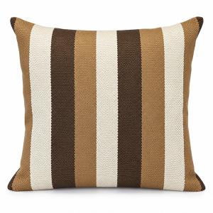 Caramel & Cocoa Stripe Cushion