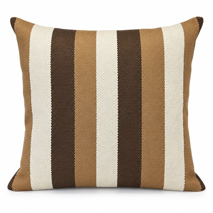 Caramel & Cocoa Stripe Cushion