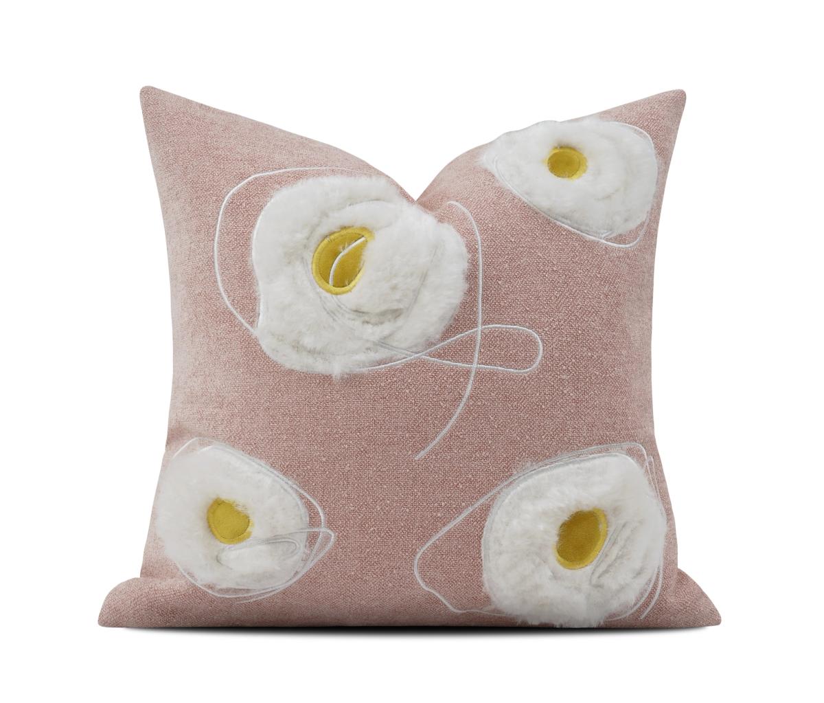 Blush & Cream Bloom Cushion Cover