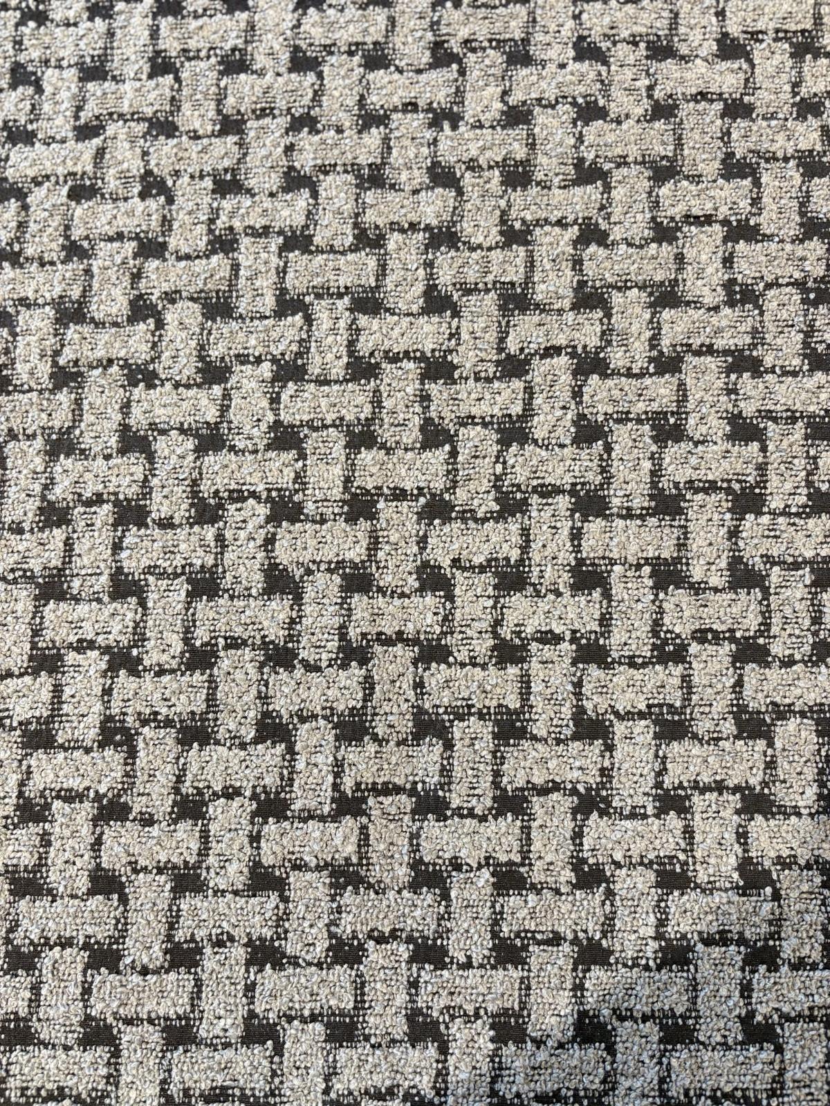 Black & Ivory Basketweave Bouclé Throw