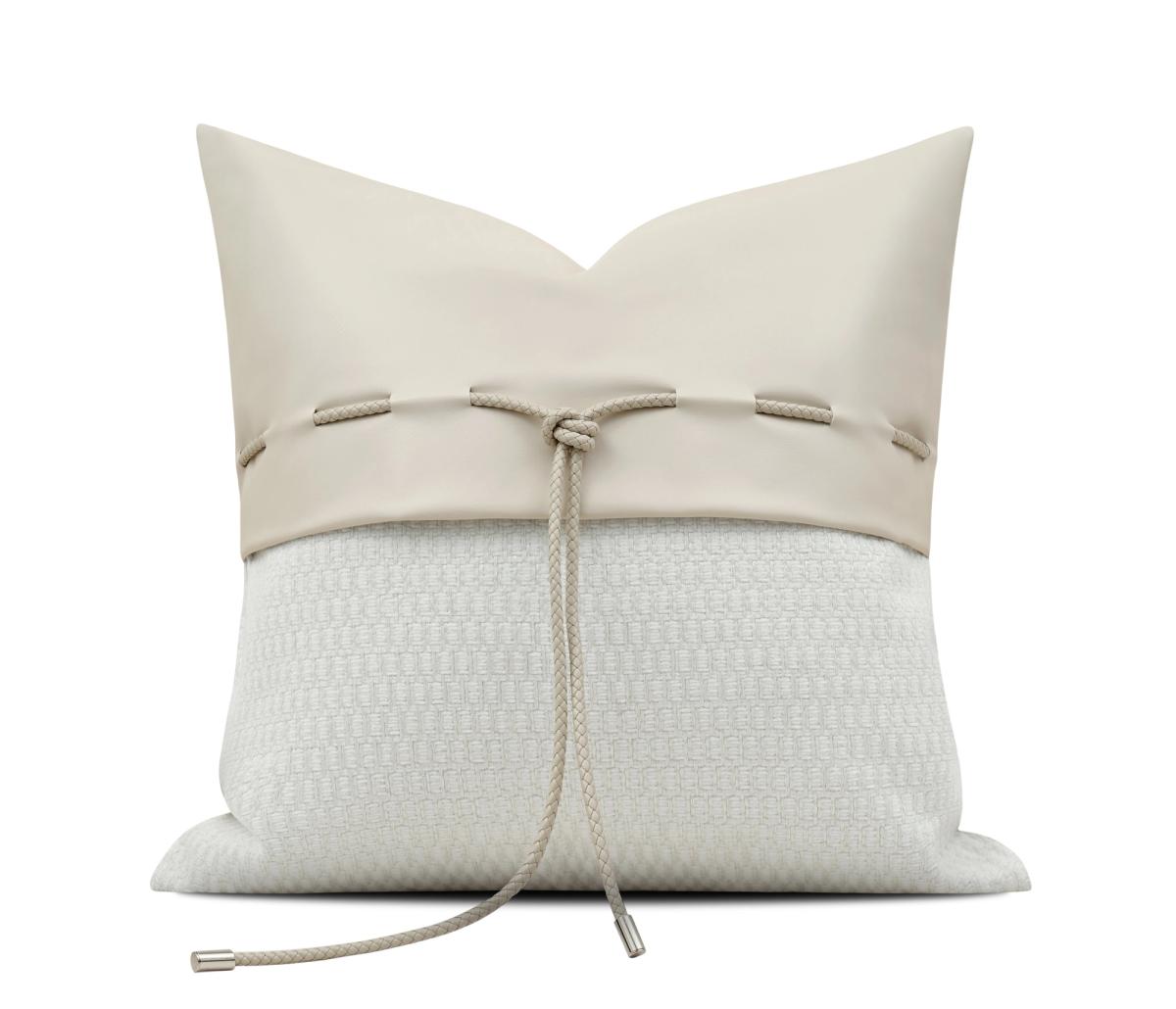 Cream & Tan Colour-Block Cushion Cover