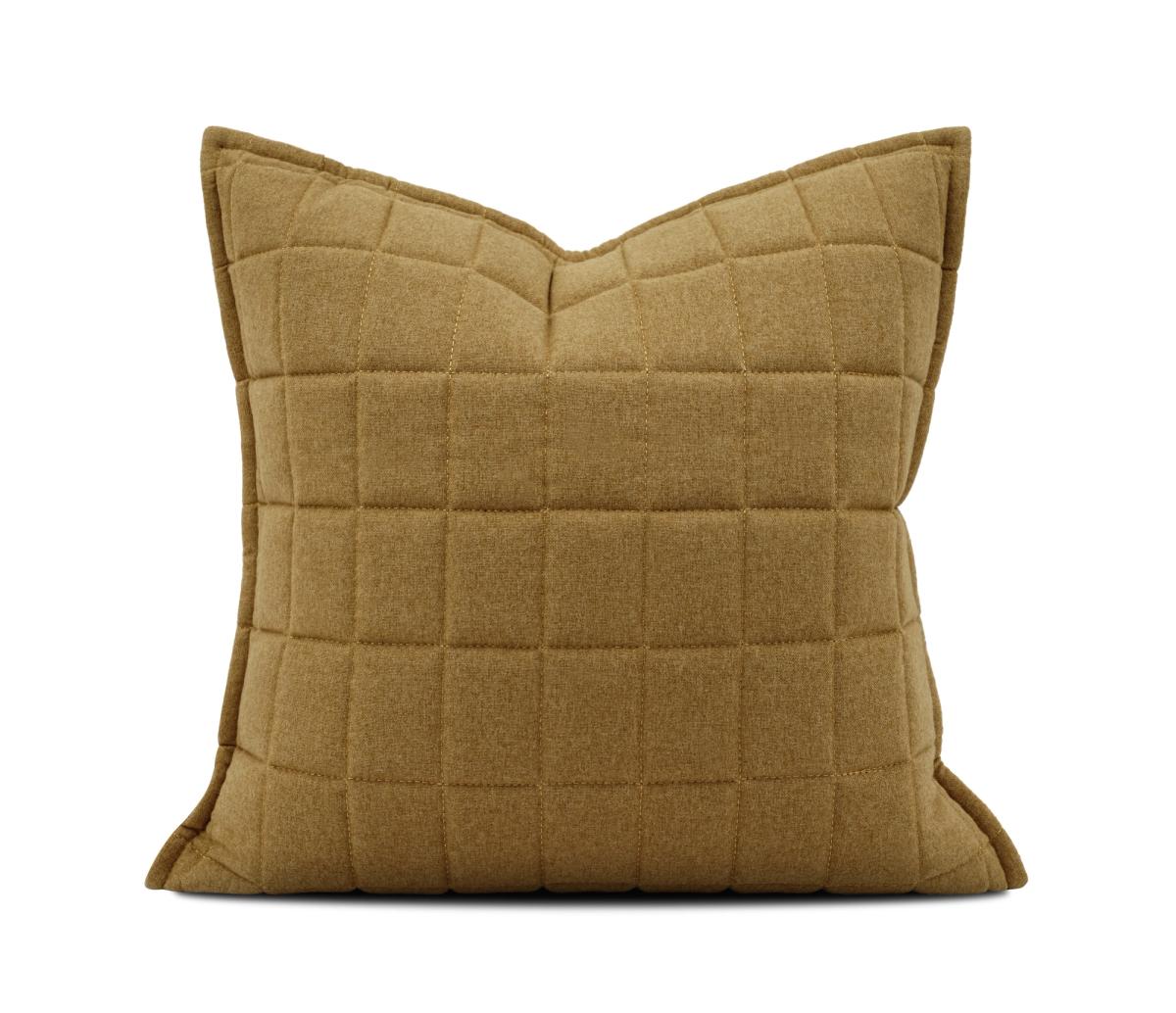 Caramel & Cream Band Lumbar Cushion Cover