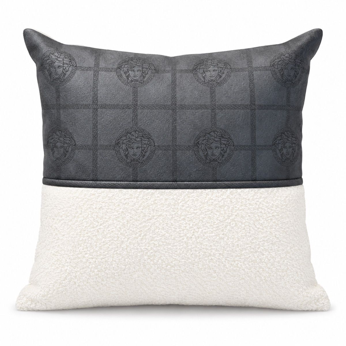Charcoal & Ivory Medallion Cushion