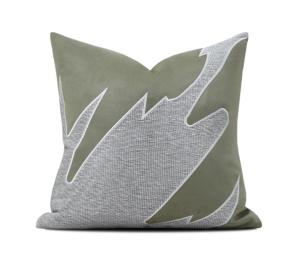 Sage Sculptural Leaf Cushion Cover