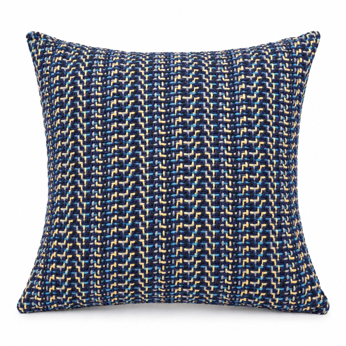 Navy Multicolour Weave Cushion