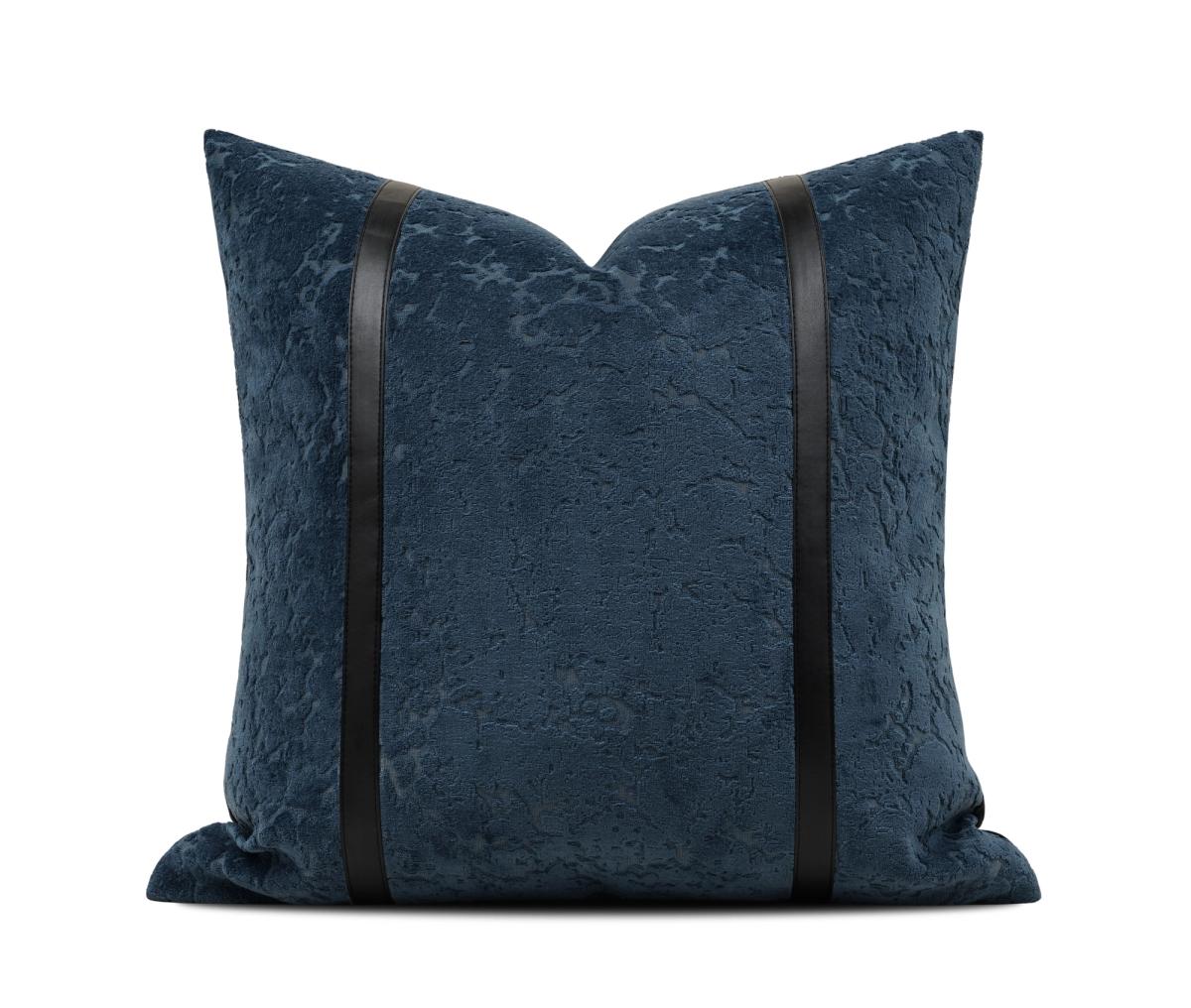 Navy Pleated Sculptural Cushion Cover