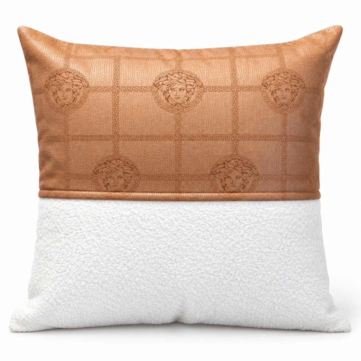 Caramel & Ivory Medallion Cushion