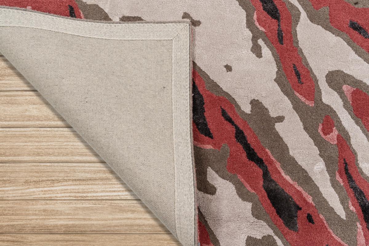 Celestial Hand-Tufted Wool & Viscose Rug — Red Multi