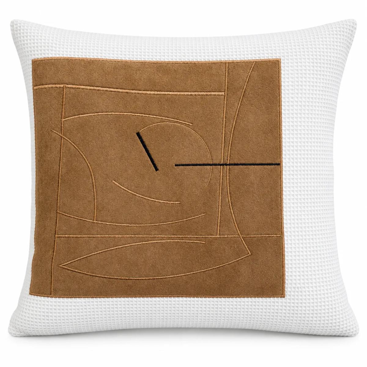 Camel Abstract Waffle Square Cover