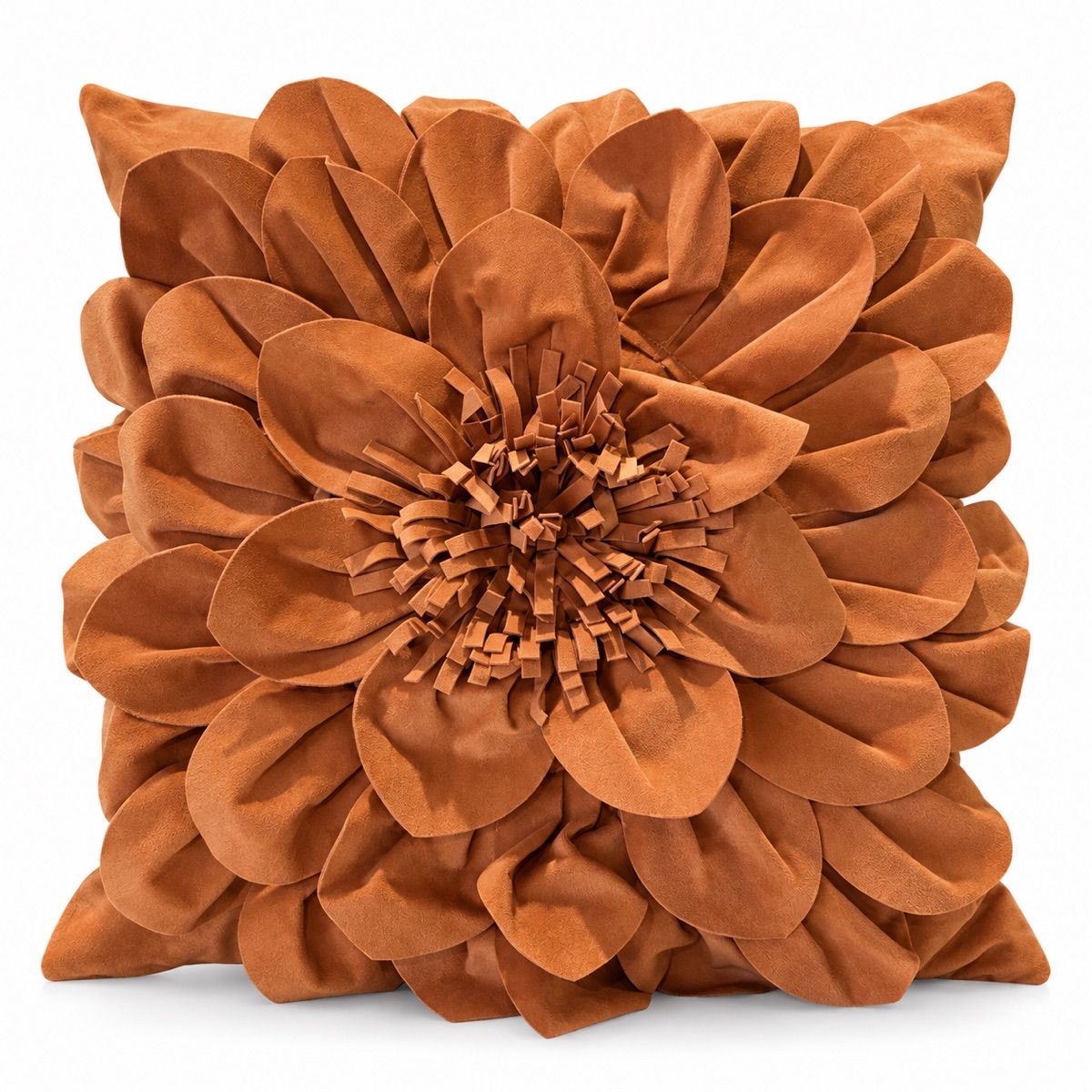 Burnt Orange Petal Cushion