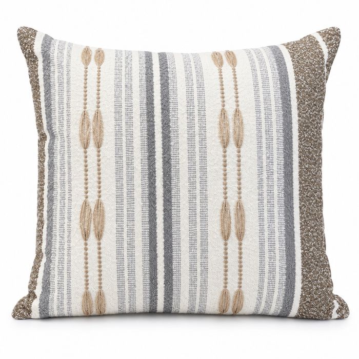 Stone Stripe & Seedpod Cushion