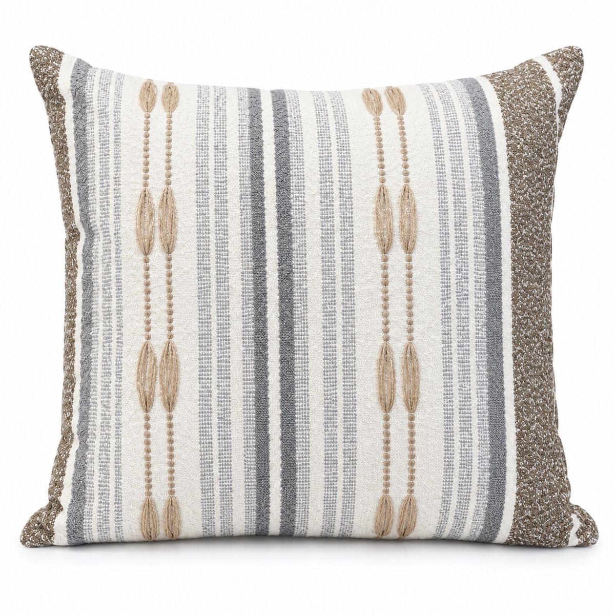 Stone Stripe & Seedpod Cushion