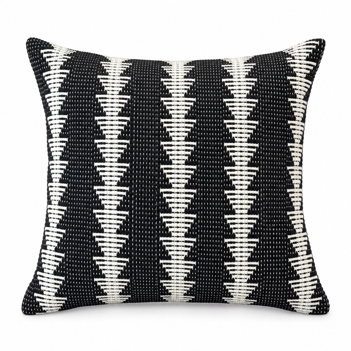 Black & Ivory Chevron Stripe Cushion