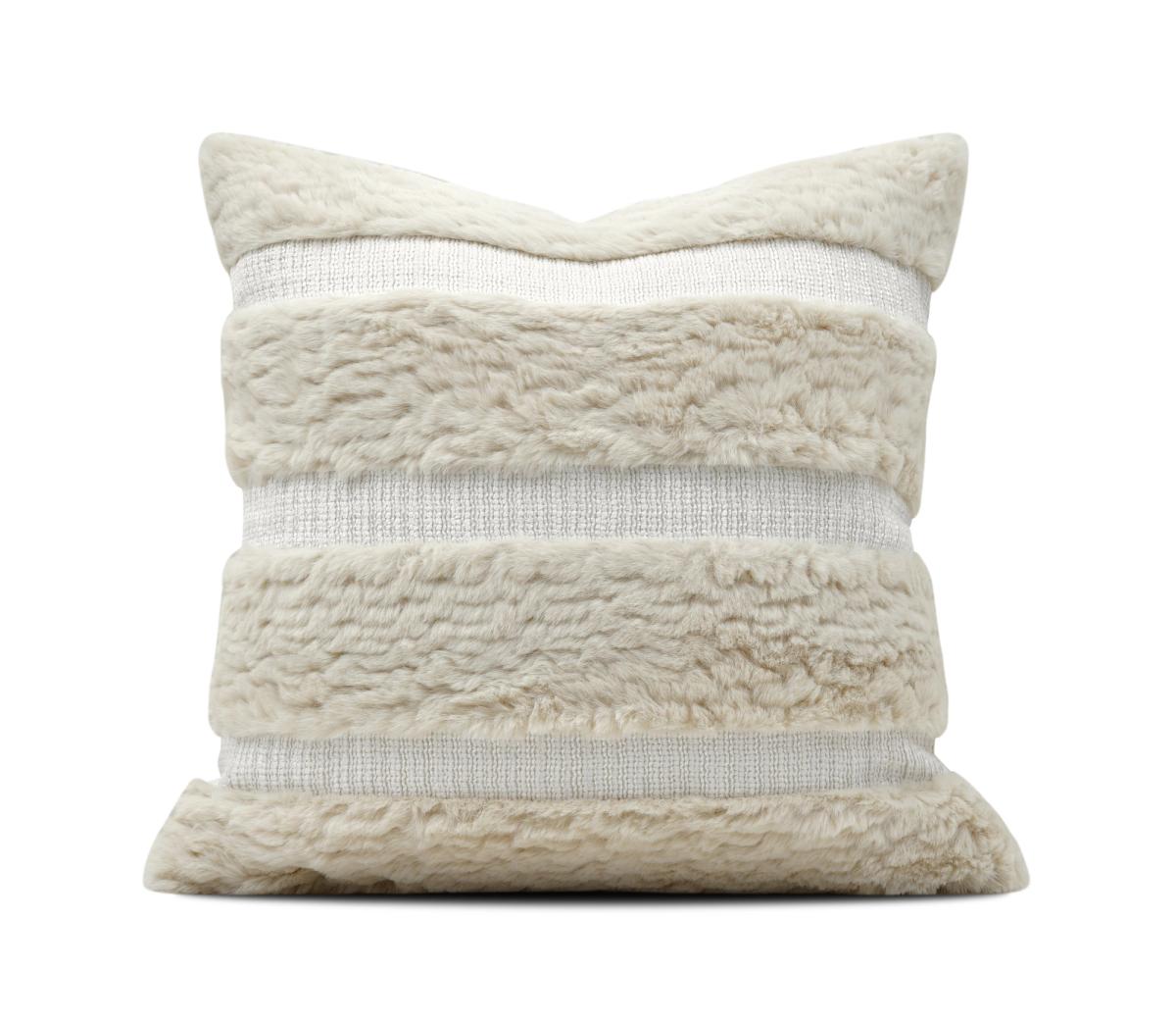 Pewter Faux-Leather Lumbar Cushion Cover