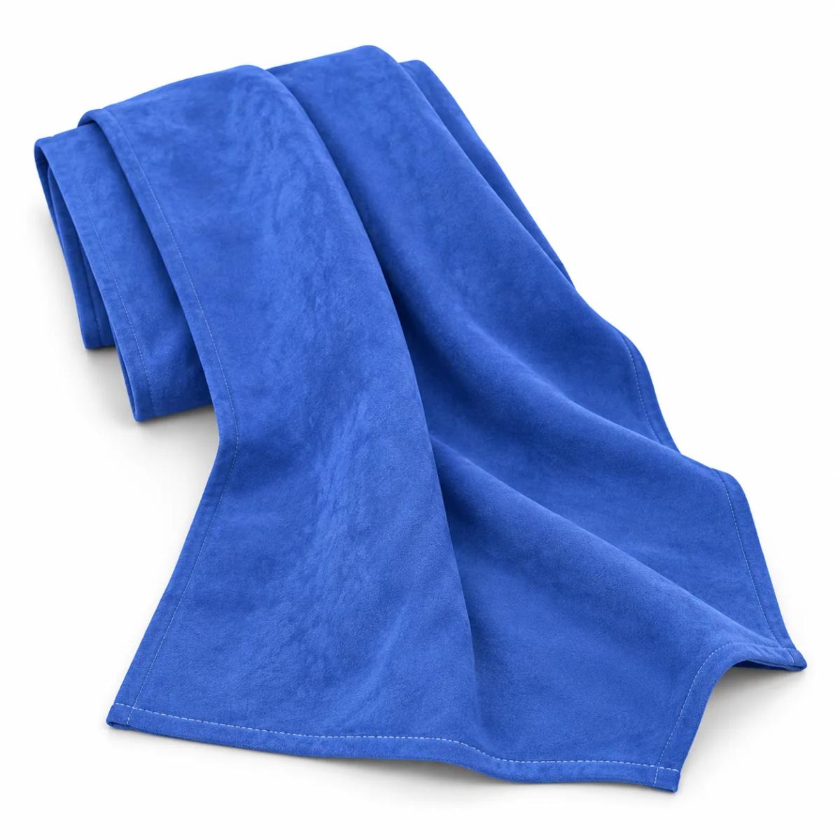 Chambray Blue Brushed Solid Throw