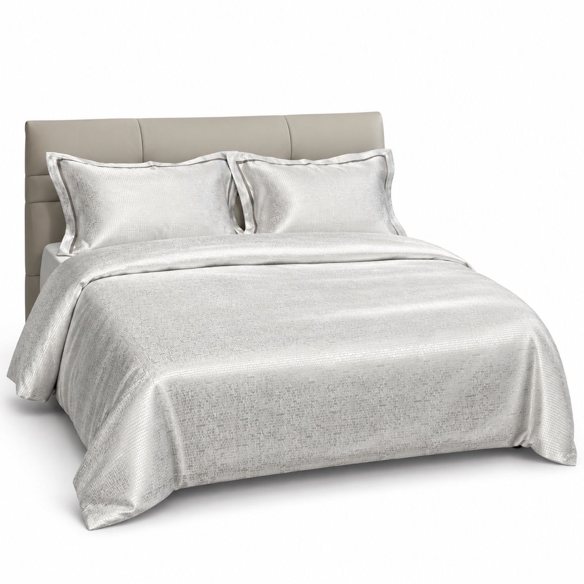 Ivory Textured Pique Duvet Cover Set — King