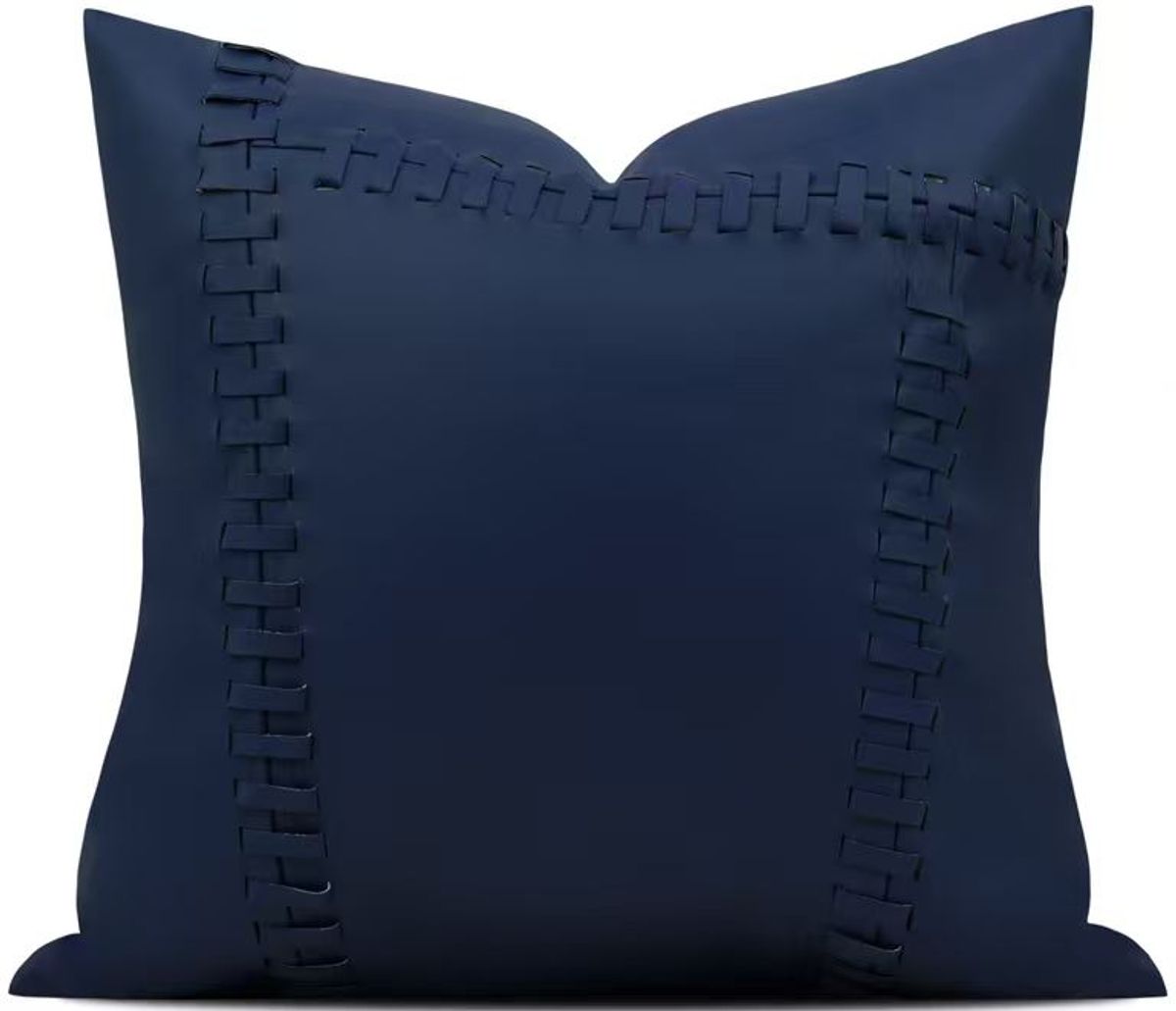 Navy Velvet Solid Cushion Cover