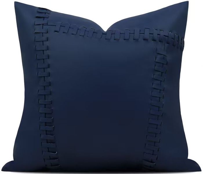 Navy Velvet Solid Cushion Cover
