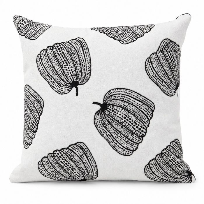 Ivory & Black Seedpod Cushion