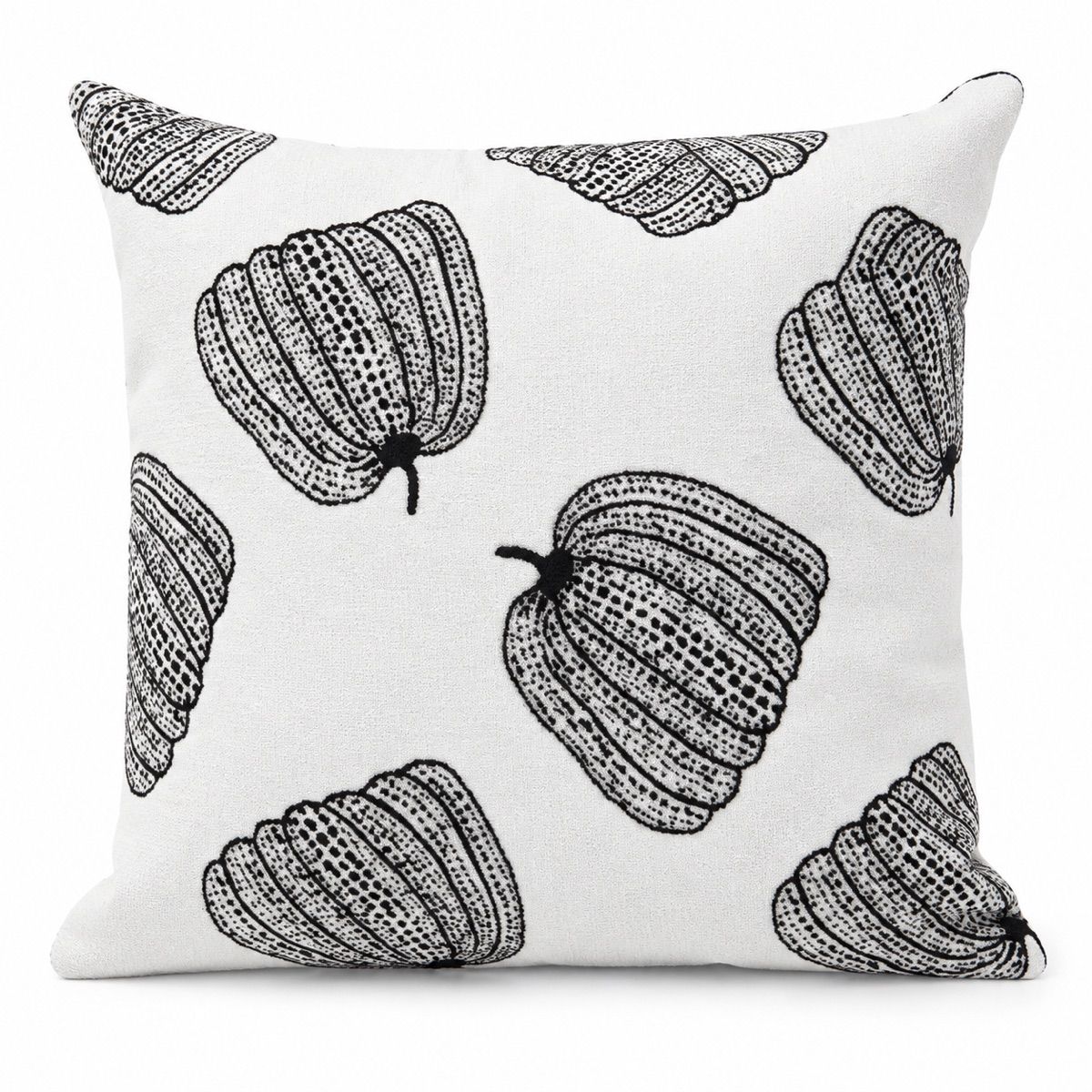 Ivory & Black Seedpod Cushion