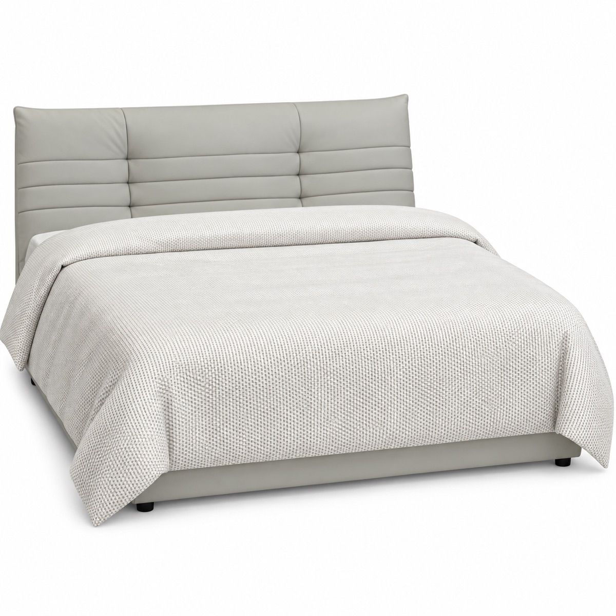 Ivory Waffle Dot-Grid Duvet Cover Set — King