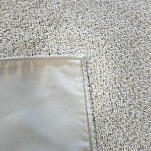 Ivory Speckled Bouclé Throw with Satin Border