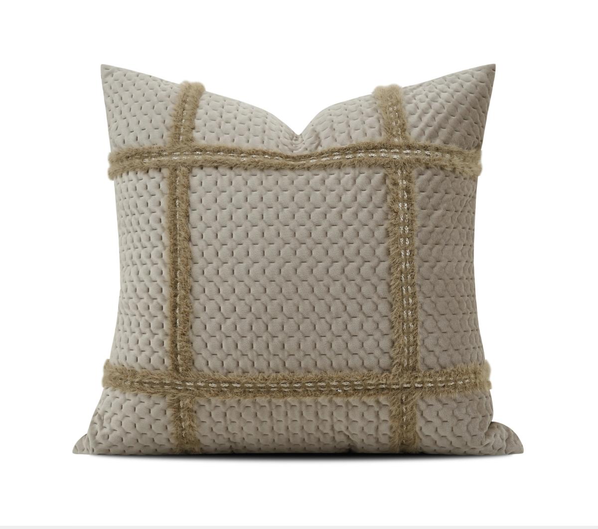 Caramel Diagonal Weave Cushion Cover