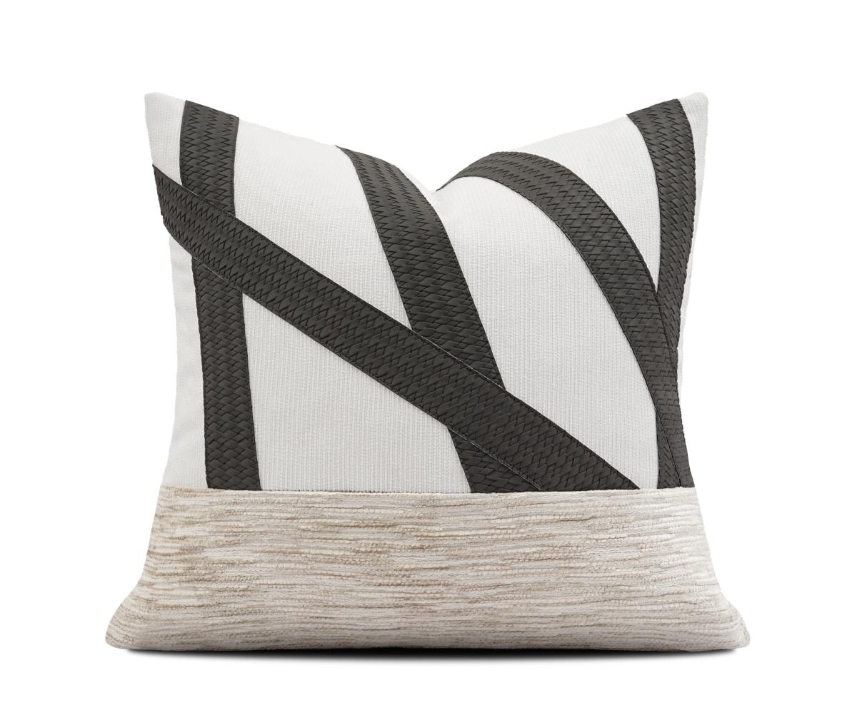 Cream & Black Typographic Cushion Cover