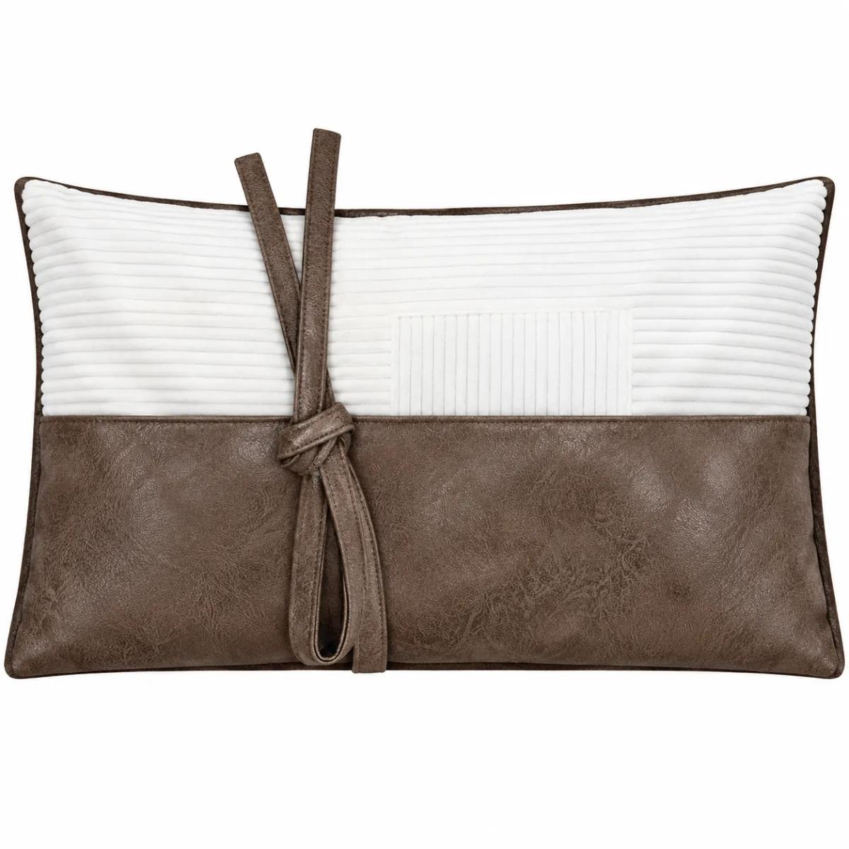 Taupe Tie Panel Lumbar Cover