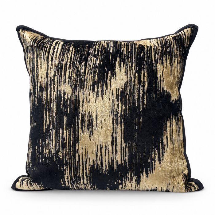 Black & Gold Brushstroke Cushion
