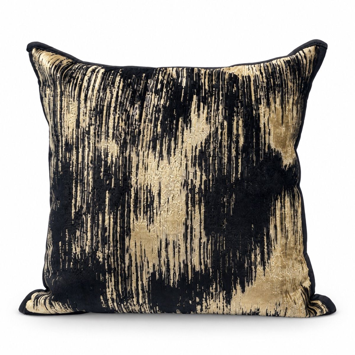 Black & Gold Brushstroke Cushion