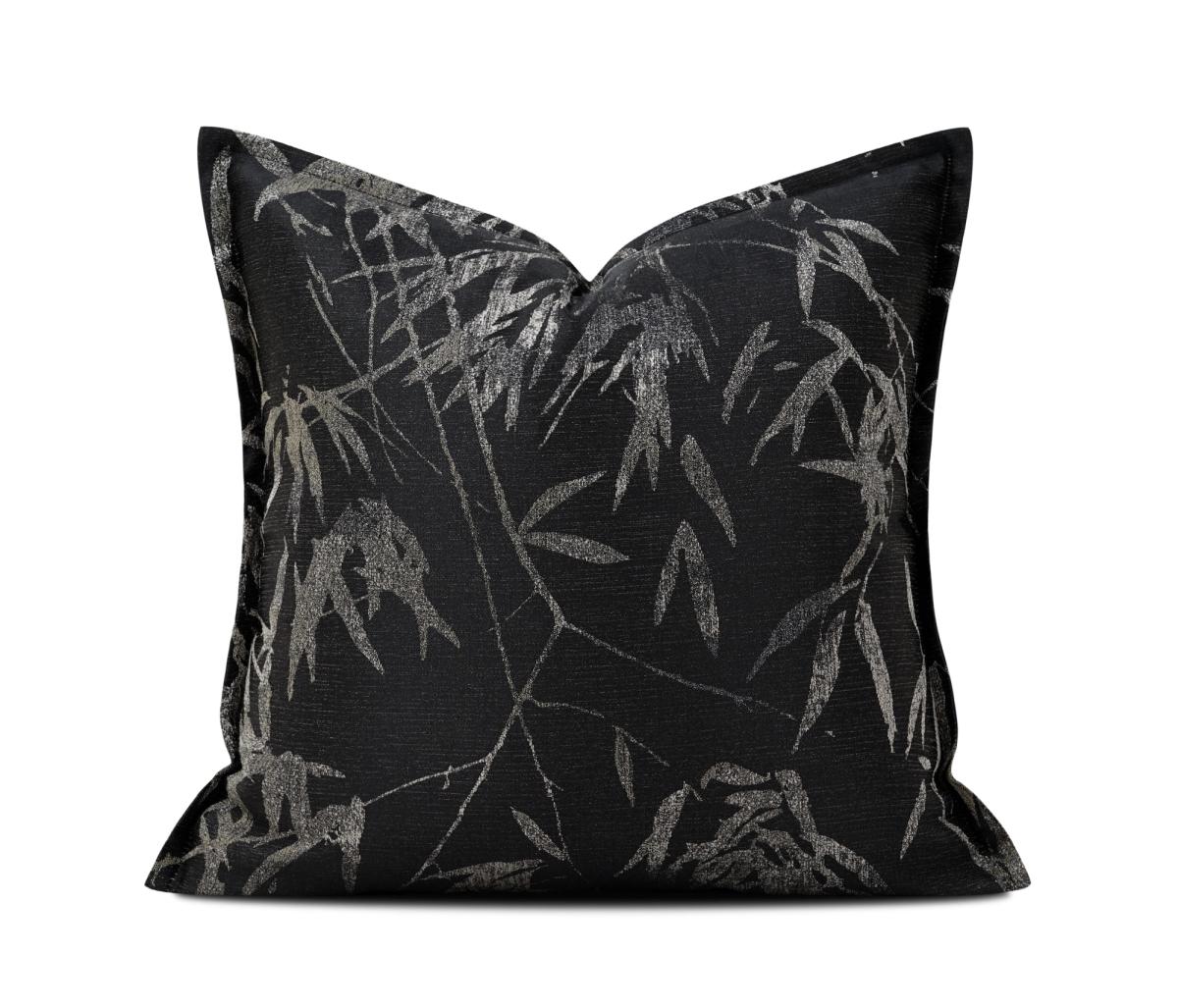 Charcoal Damask Jacquard Cushion Cover